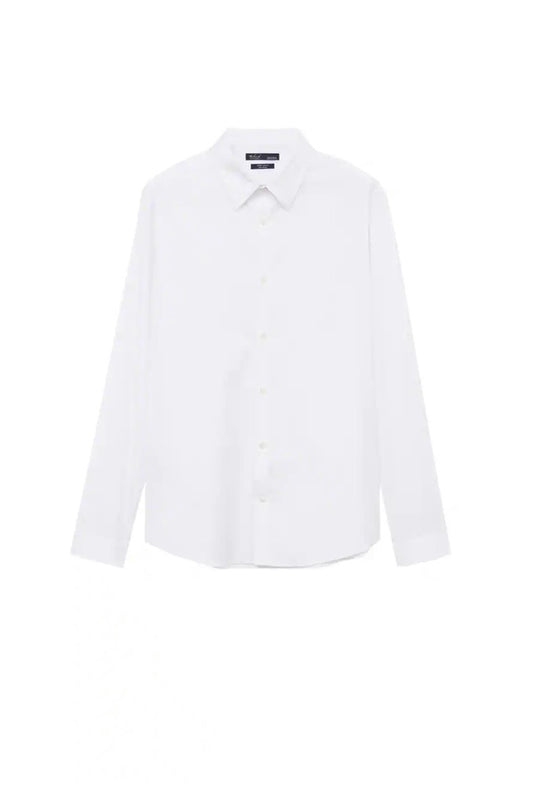 Camisa branca de algodão